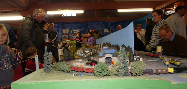 OMES Layout with an interested crowd gathered around